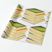 書籍のスタックBook Lover Art読 and's ラッピングペーパー (アンロールド)