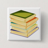 書籍のスタックBook Lover Art読 and's 缶バッジ (正面)