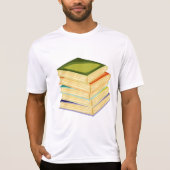 書籍のスタックBook Lover Art読 and's Tシャツ (正面)