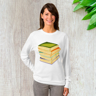 書籍のスタックBook Lover Art読 and's Tシャツ