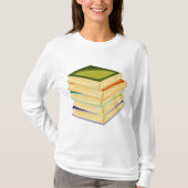 書籍のスタックBook Lover Art読 and's Tシャツ (正面)