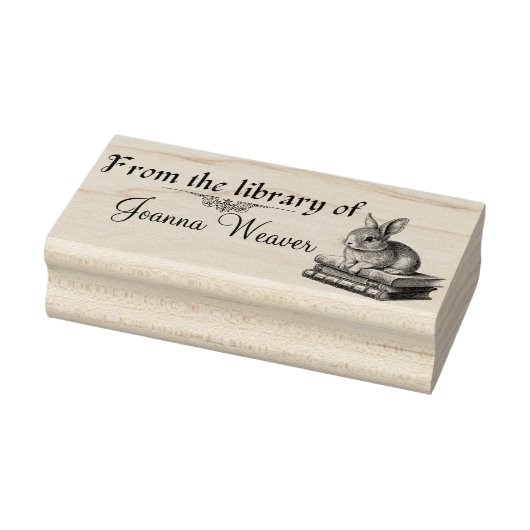 書籍のパーソナライズされたうさぎ ラバースタンプ (スタンプ)
