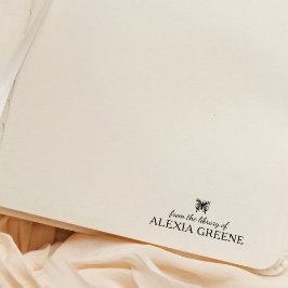 書籍のライブラリからミニマリストの蝶 ラバースタンプ