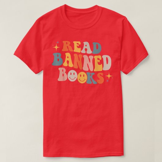 書籍のヴィンテージ本の愛読者を禁止する良い日 Tシャツ (デザイン正面)