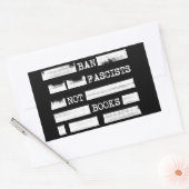 書籍の修正を禁止するファシスト 長方形シール (封筒)