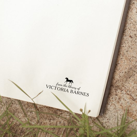 書籍の図書館からミニマリスト馬 ラバースタンプ