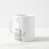 書籍の子猫 コーヒーマグカップ (正面左)