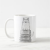 書籍の子猫 コーヒーマグカップ (左)