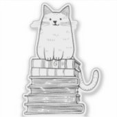 書籍の子猫 シール (正面)