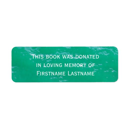 書籍の寄付のシール水 ラベル (正面)