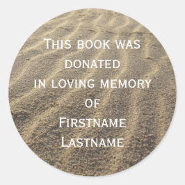 書籍の寄付ステッカー砂 ラウンドシール