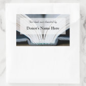 書籍の寄付ステッカー 長方形シール (バッグ)