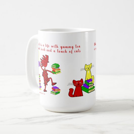 書籍の愛お茶ねこコーヒーマグ コーヒーマグカップ (正面左)