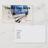 書籍の水彩中古本の表紙カラフル 名刺 (正面/裏面)