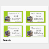 書籍の蔵書票または所有権のシール 長方形シール (シート)