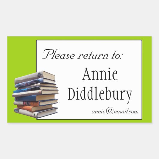 書籍の蔵書票または所有権のシール 長方形シール (正面)