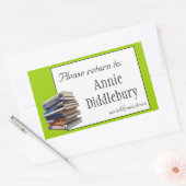 書籍の蔵書票または所有権のシール 長方形シール (封筒)