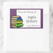 書籍の蔵書票または所有権のシール 長方形シール (バッグ)