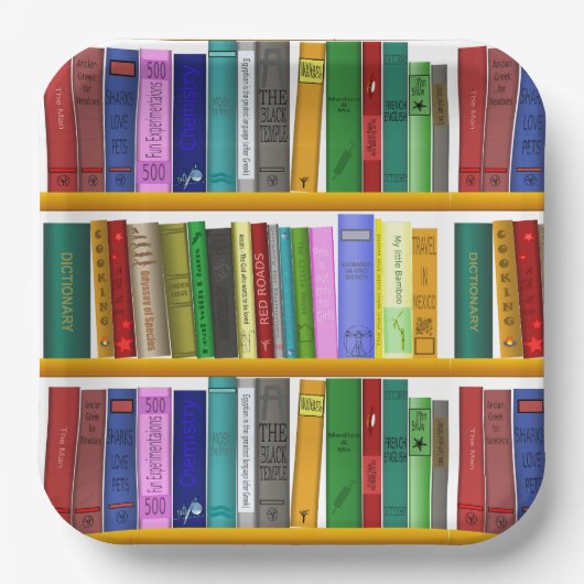 書籍の誕生日パーティー ペーパープレート (正面)