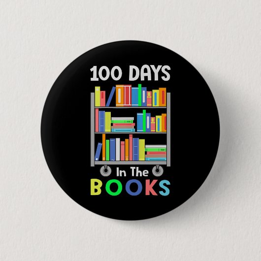 書籍の100の日読Librarian先生St 缶バッジ (正面)