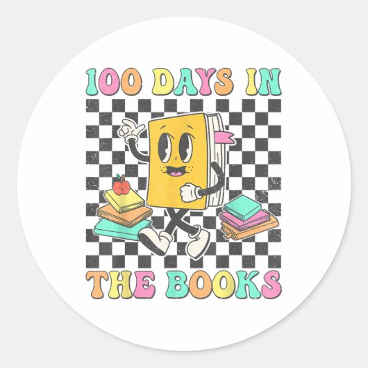 書籍の100日読の先生100日目 ラウンドシール (正面)