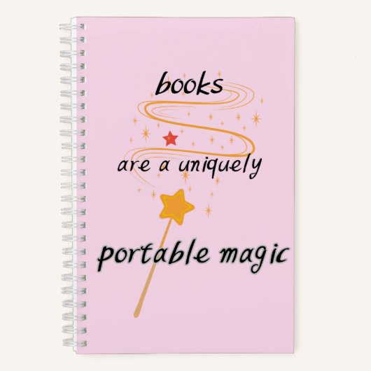 書籍はユニークな携帯魔法 ノートブック (正面)