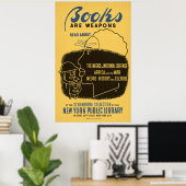 書籍は武器ヴィンテージWPAポスター ポスター (ホームオフィス)