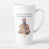 書籍またはパグが多すぎる カフェラテマグ (右)