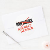 書籍を禁止しない教育を脱色 ラウンドシール (封筒)