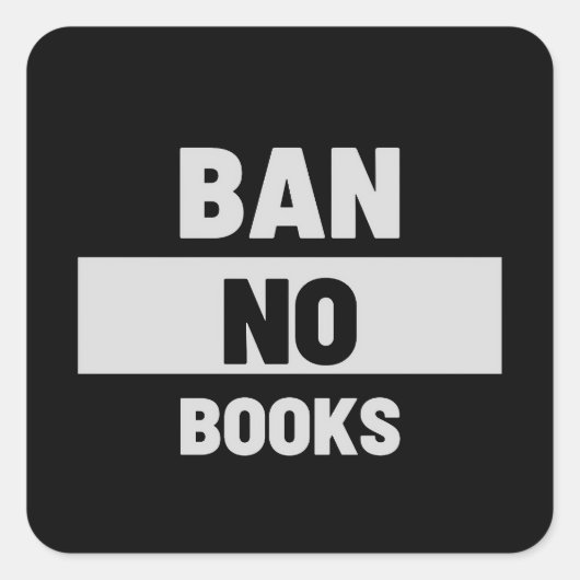 書籍を禁止しない スクエアシール (正面)