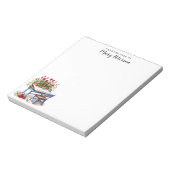 書籍エレガントバラと机パーソナライズされた ノートパッド (回転)