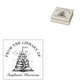 書籍スタック妖精の城の名前スタンプEx Libris ラバースタンプ (押印)