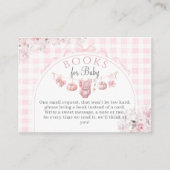 書籍フローラボウピンクカボチャ女の子ベビーシャワー エンクロージャーカード (正面)