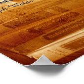 書籍ポスターヴィンテージスタイル写真引用文in sepia ポスター (角)