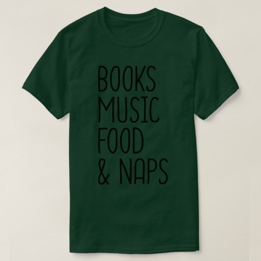 書籍ミュージックフードと昼寝2 Tシャツ (デザイン正面)