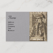 書籍付き司書ポートレートグレー紙 名刺 (正面)