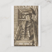 書籍付き司書ポートレート白黒 名刺 (裏面)