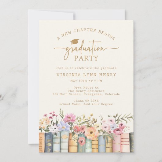 書籍卒業会 招待状 (正面)