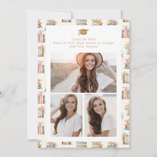 書籍卒業会 招待状 (裏面)