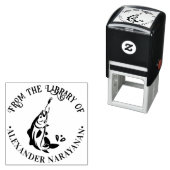 書籍名の図書館から釣り上げた魚 セルフインキングスタンプ (インサイチュ)