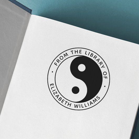 書籍名前をカスタムする書庫からの陰陽 セルフインキングスタンプ