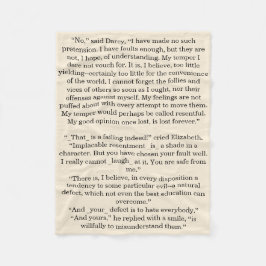 書籍引用文パーソナライズされた文字プライドと偏見 フリースブランケット