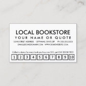 書籍用パンチカード ロイヤリティカード (裏面)