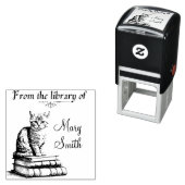 書籍用パーソナライズされた猫の手書きスタンプ セルフインキングスタンプ (インサイチュ)