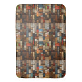 書籍素朴とサインタイポグラフィアートコラージュ バスマット (正面縦)