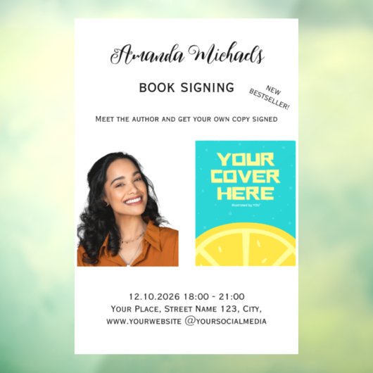 書籍署名作家著者書籍発売ベストセラー ウィンドウサイン (シート3)