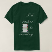 書籍読勉強資料読み取り作家ギフトアイディア Tシャツ (デザイン正面)