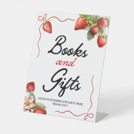 書籍贈与標識 | イチゴ赤ちゃんシャワーサイン 台座サイン