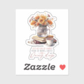 書籍、コーヒーと雨の日 シール (シート)