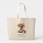 書籍、コーヒーと雨の日 ラージトートバッグ (裏面)